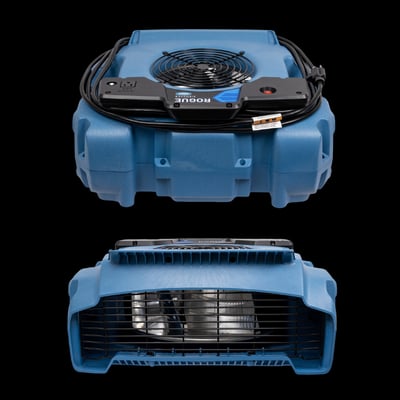 Dri-Eaz Rogue Airmover, Front and Back Views